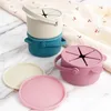 Tasse de collation en silicone pour enfants avec poignée Boîte de voyage alimentaire de rangement alimentaire 240412