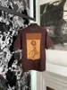 T-shirts masculins Designer 2024 Nouveau t-shirt en coton tricoté Lin Junjie même à manches courtes pour les hommes et les femmes achetant la version du magasin VBJ6