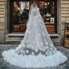 Wedding Hair Jewelry 2 Tier Bridal Veil Luxury Romance Wedding Veil 5M Long Cathedral Style Soft Bridal Illusion with Comb Bride Accessories V126