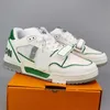 Virgil Designer Trainer Casual обувь джинсовая телячья кожа кожа кожа Abloh белый зеленый красный синий накладки платформы с низким мужчинами женские плоские кроссовки Y18