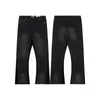 Designer jeans pantaloni sportivi pantaloni sottili snelli di giacca dritta per lettere macchiettate pantaloni da donna high street coppia di jeans casual versatili sciolti jeans s-xl