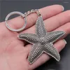 Keychains 1pcs Big Starfish Key Chain Accessories for Women Jewelry Materiais Artesanato Tamanho do anel 28mm