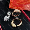 Роскошные женские обручальные кольца Дизайнер Diamond Ring Classic открытое обручальное кольцо роскошные женские золотые ювелирные украшения 3 цвета