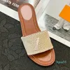 Designer Sandales plates pantoufles de luxe de luxe pour femmes pantoufles tissées broder sandale de sandale flip flop lettre slipper plage de plage de plage dames chaussures à talon bas 35-41