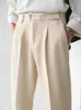 GMIIXDER MENS Casual Pants Spring Autumn Oversize eleganckie szerokie spodnie japońskie proste beżowe proste puszki 240408