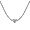 Catene STL giapponese e coreano Luxury S925 Collana d'argento puro con taglio di fiori intarsiato con zircone premium 8A