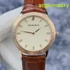 Unisexe AP Wrist Watch Classic Series 15163or Scale 18K Rose Gold Manual Mécanique Business Male Watch 38 mm