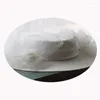 Beretten 2024 Witte mesh bloem bruiloftshoed Elegante dames feestcocktail Fedoras bruid po shoot formele fedora hoofddeksels