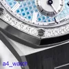 Fashion AP Wrist Watch Royal Oak 26715st Ice Blue Automatic mécanique Cadran mécanique avec une montre de distribution en acier de précision 38 mm