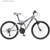 Cyklar Lavender Mountain Bike Bycy Aluminium Frame MTB 24-tums hjul BICYC Foldning 21-växlad drivlinje Billiga cykler Väg cykling L48