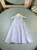 Marke Baby Rock ärmellose Lappel Girls Partydress Größe 90-150 cm Kinder Designer Kleidung Blau Hochwertiges Prinzessin Kleid 24APRIL