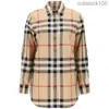 Fashion Luxury Buurberlyes Clothes for Women Men Womens Plaid Shirt with Brand Original Logo Business Breathable Lapel Casual Tops