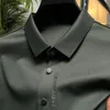 Designer de luxe pour hommes Polo Shirtsummer Polo Collar Print Ice Silk T-shirt à manches courtes à manches coréennes Fashion Casual Mens Top 240417