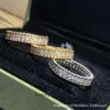 Anéis de jóias de ponta para Vancleff Womens Hot New of Diamond for Womens Fashion Versatility Light Luxury Color Protection 1: 1 com logotipo real