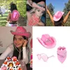 Berets Bridal Shower Costume Hat Kerchief Heart Sunglasses Female Roleplay Accessories F3MD