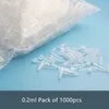 Storage Bottles 1000pcs 0.2ml 0.5ml Transparent Plastic Centrifuge Test Tube Empty Clear Bottle With Graduation Centrifugo Tubo