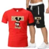 Herren Designer Tracksuits Set hochwertige T-Shirt-Shorts zweiteilige Männer und Frauen Fitnessanzug Luxus-benutzerdefiniertes Logo Druck Sportbekleidung großer Größe optional.