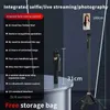 Monopodi selfie Monopodi Selfie Stick portatile AI Tracciamento intelligente Gimbal con palo da tiro automatico e rotazione 360 Subie Selfie Y240418