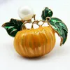 Broches Christmas Halloween Legering Email Broche Personaliseerde Corsage Color Painted Dipping Oil Pumpkin Pins For Women Clothing Ornament