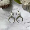 Boucles d'oreilles en peluche Boho Witchy Crescent Moon Drop phase géométrique Hippie déclaration bijoux Punk Fashion Magnifique femme cadeau