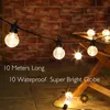 25 ampoules LED Lumières de cordes extérieures Wateproof Connectable Festoon Christmas Fairy Lights Street Outdoor Wedding Party Decoration 240409