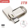 Адаптер Lenovo USB 3.0 Высокоскоростной 2TB Флэш -диск Metal Mini Mini Drive 1 ТБ водонепроницаемые флэш -накопители для адаптера для ноутбука для ноутбука