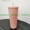 water bottle 2021 Starbucks Double CARBIE pink Tumblers Durian Laser Straw Cup Tumblers Mermaid Plastic Cold Water Coffee Cups Gift Mug304K L48