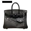 Designer handgefertigt 7A Handtasche Bikns Echtes Leder Schwarz Swift Womens High-End Womens Kette Familie Personalisiertya7z