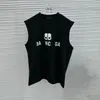 2024 France designer paris mens t-shirts Europe Luxury vest letter printing Logo Men sleeveless T-shirt Women Top Clothes Casual Cotton waistcoat Tank