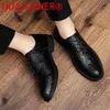 Casual schoenen leer voor mannen kleding krokodil patroon retro Italiaans ontwerpbedrijf oxfords mode