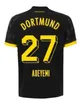 23 24Dortmund Soccer Jerseys Bellingham Adeyemi Home Football Shirt Haller Hummels Brandt Reus Men Kid Reyna Bynoe-Gittens All Black Special Jersey 8899