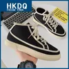 Casual Shoes HKDQ Fashion Black Men's Canvas Trendy Lace-up High Top Sneakers Men Breathable Platform Mens Vulcanized