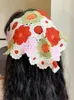 Schals Frühling Sommer Koreanische Version handgestrickter Kopfbedeckung Triangular Stirnband Reisen süße Blume Literarische Mädchen Style Haarband