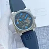 Bell and Ross Mens Bell Watch Водонепроницаемое автоматическое движение механическое сапфировое стекло из нержавеющей стали мужчины Росс.