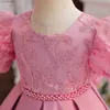 Abiti da ragazza Abito da bambino per ragazze per ragazze First Birthday Party Girl Girls Dress Princess Manica Signa Elegante Abiti per bambini Capodanno