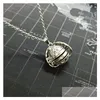 Other Jewelry Sets New Magic Po Pendant Memory Floating Expanding Locket Necklace Plated Angel Wings Flash Box Fashion Album Necklace Dhfeu