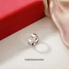 High End Designer Biżuteria pierścionki biżuterii dla kobiet Carter Titanium Stal Love Pierścień dla mężczyzn i kobiet moda Rose Gold Stal nierdzewna sześć diamentowych pary Pierścień Oryginalne 1: 1 logo