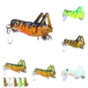 Nieuwe 35 mm 3G Grasshopper Insect Flying Lure harde realistische kunstmatige bas met 10 # haken visaas