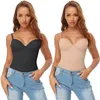 Mulheres Slimming Bodysuits Shapewear Tops Tommumy Control Body Shaper Macacão de camisola sem costura com sutiã embutido 240318