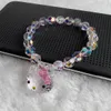 S925 Silver Autrichien Crystal Lovely Kitty Cat Bracelets CHATS CHATS CHATS LIEN Girl Girls Choker Colliers Boucles d'oreilles Perles Bracelet Bijoux Cadeau