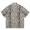 Mäns casual skjortor Gradient Leopard Full Print Wacko Maria Hawaii Beach Men Woman 1: 1 God kvalitet LAPEL TOP TEES