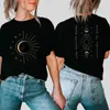 女性用Tシャツ総太陽光発給シャツ全体のカウントダウンのTshirtのCelestial Tees Astronomy Sun Top Unisex Retro