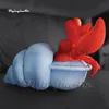 Симпатичный большой красный надувной отшельник крабовый мультфильм модель морских животных воздух взорвать краб с ракушкой для украшения парка