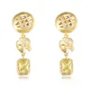 Butter Bread Long Crystal Zircon Earrings Female Personality Niche Design For Women Fashion Punk Stud Earring Jewelry Wholesale