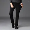 Heren jeans zwarte slanke klassieke stijl zakelijke mode stretch dubbele ritsen open crotch broek kostuum broek kleding kleding