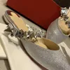 Designer Sandaler Kvinnor Platta klackar Slides Womens Luxury Shoes äkta läderpumpar Lady Wedding Slippers