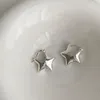 Dangle Earrings S925 Silver Needle Pentagram 2024 Trendy Design Simple Star Stud For Women Girls Jewelry Wholesale