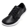 Кожаные ботинки с широкими босиком босиком для Unisex Minimalist Zero Drop Sneakers 240407