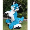 2024 Hot Sales Halloween Blue Fox Hund Husky Maskottchen Kostüm Erwachsene Größe Geburtstagsfeier Outdoor Outfit ausgefallene Kostüm Charakter Kostüme