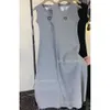 Kadınlar Anagram Maxi Tank Elbise Üstünde Bir Embroid ile Pamuk Örgü Jersey 492